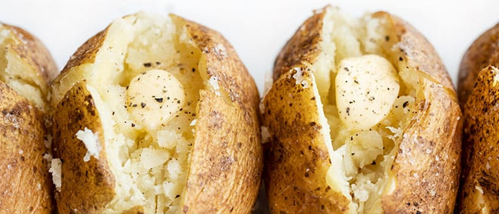 Baked Potato With Simply Butter 